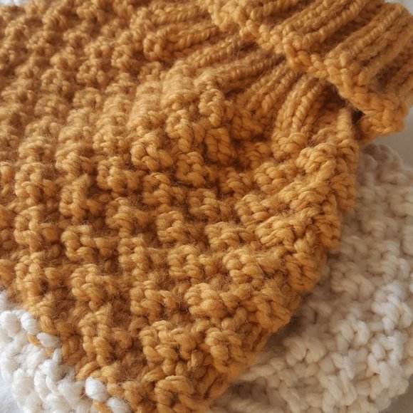 XL Milk & Honey Colorblock Dog Sweater - Picture 2 of 6